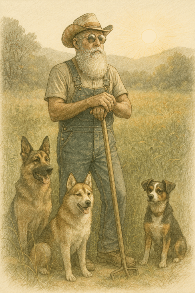 The Queer Hermit and His Dogs